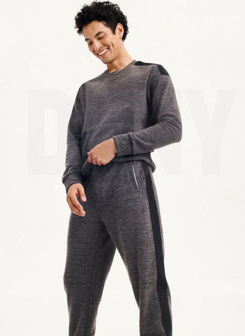 Dark Grey Men's DKNY Lounge Pants | Australia-D0578