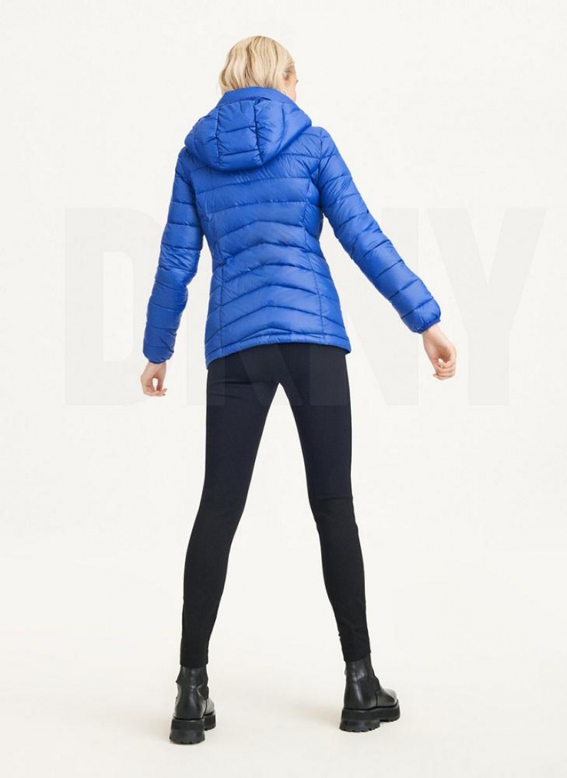 Deep Blue Women's DKNY Packable Puffer Jacket | Australia-D1804