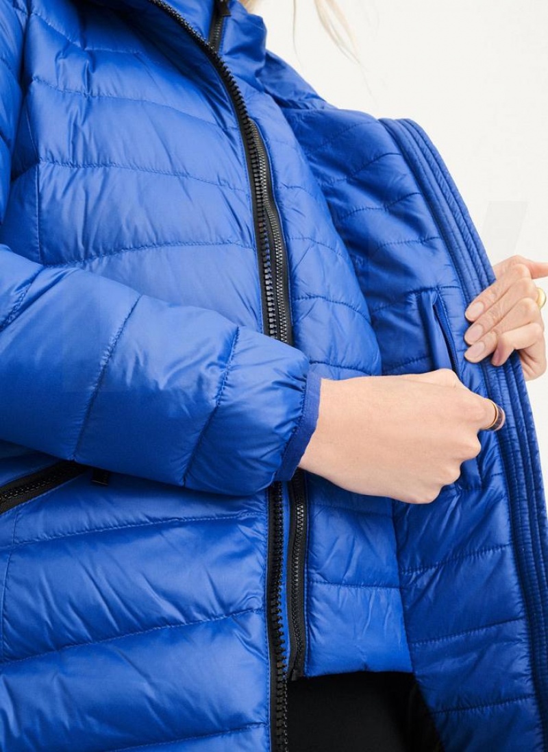 Deep Blue Women's DKNY Packable Puffer Jacket | Australia-D1804