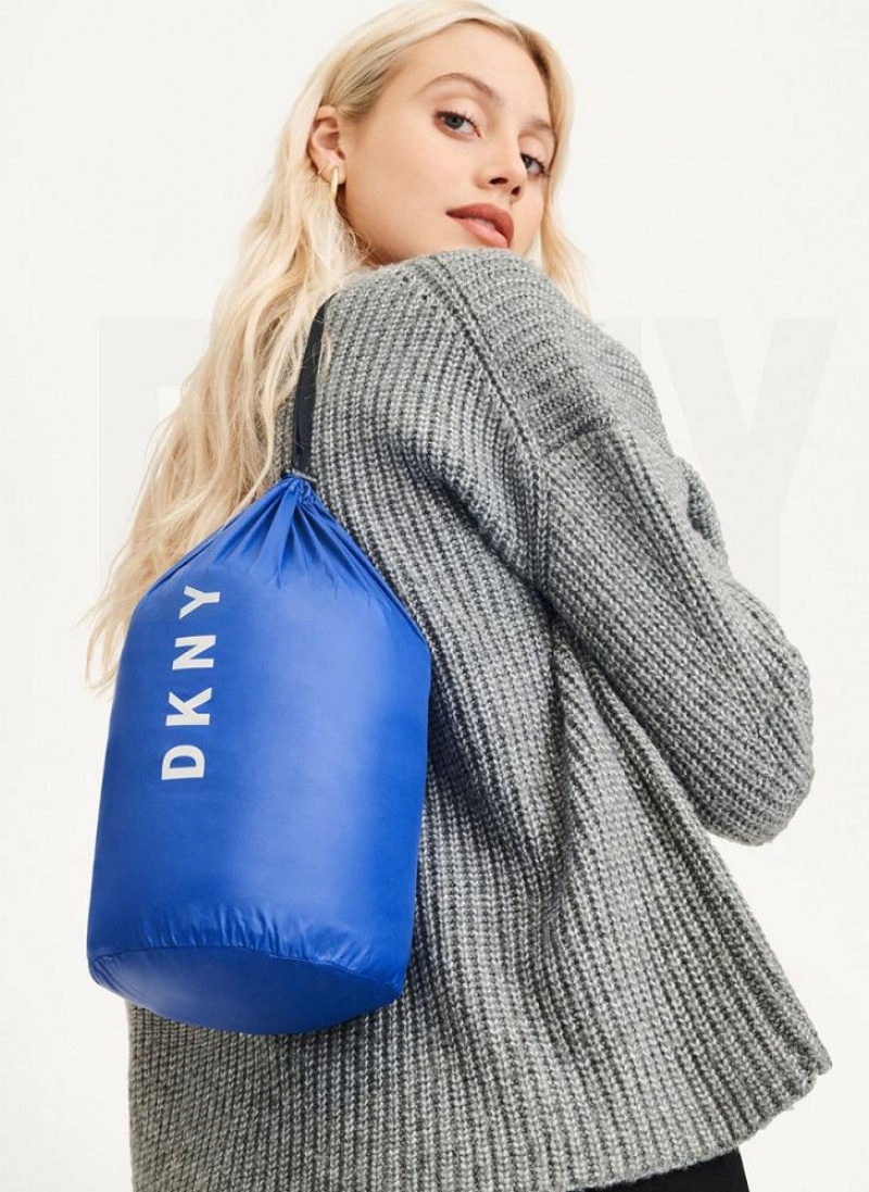 Deep Blue Women's DKNY Packable Puffer Jacket | Australia-D1804