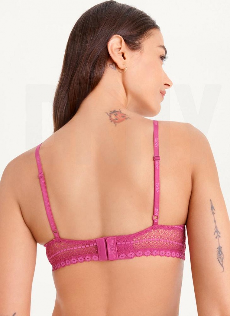 Fuchsia Women's DKNY Lace Bras | Australia-D1170