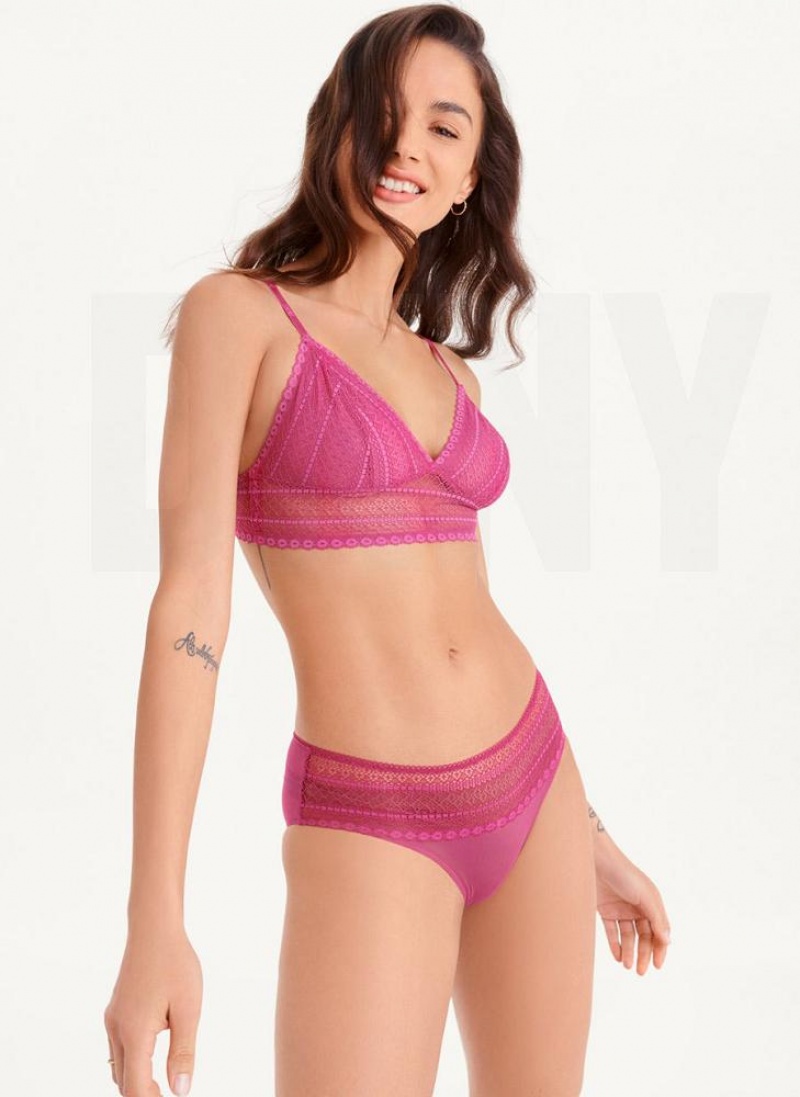 Fuchsia Women's DKNY Lace Bras | Australia-D1170