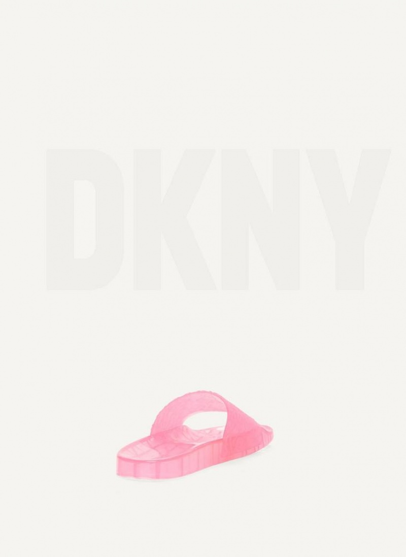Fuchsia Women's DKNY Tinzli Jelly Slides | Australia-D1298