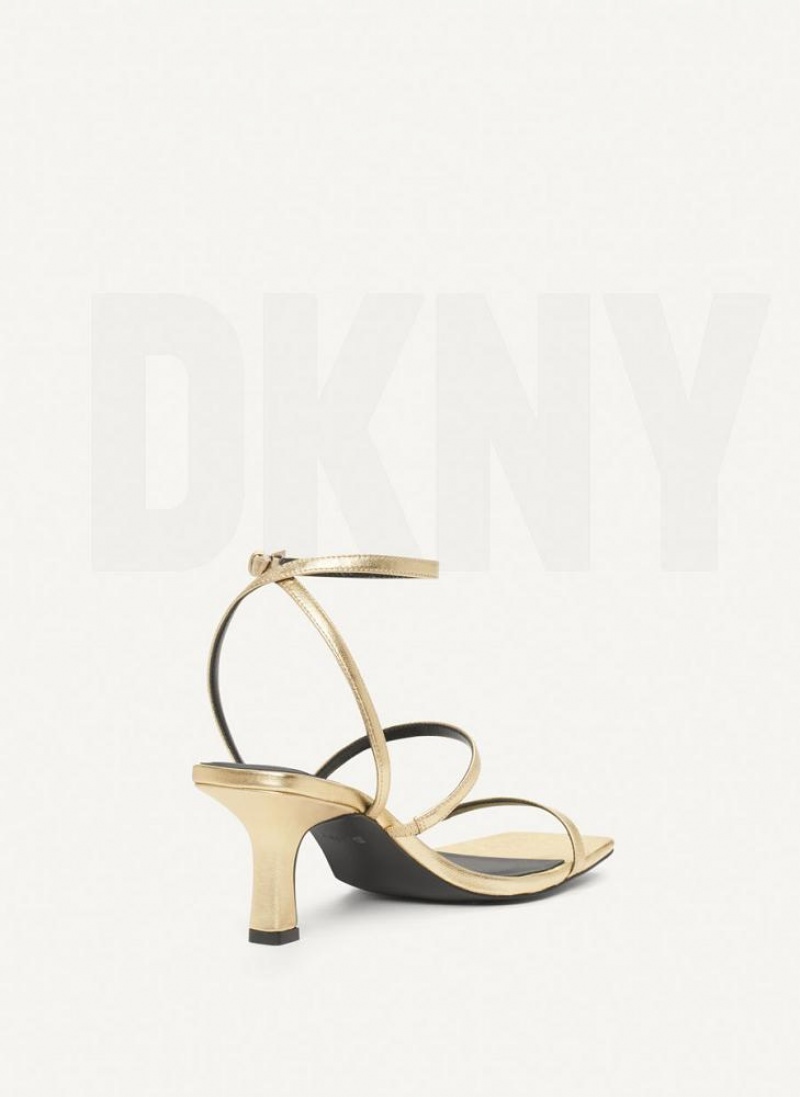 Gold Women's DKNY Christy Heels | Australia-D0252