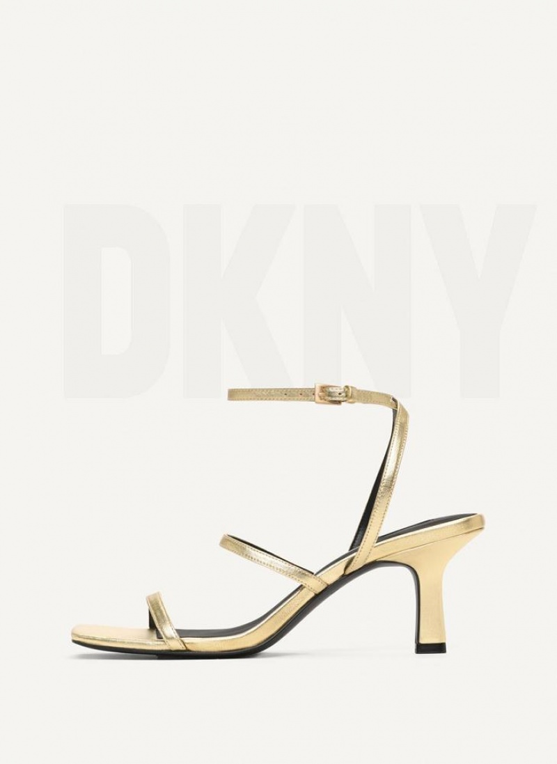 Gold Women\'s DKNY Christy Heels | Australia-D0252