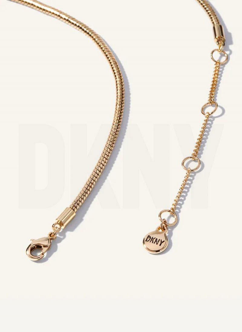 Gold Women's DKNY Pendant Necklace | Australia-D1152