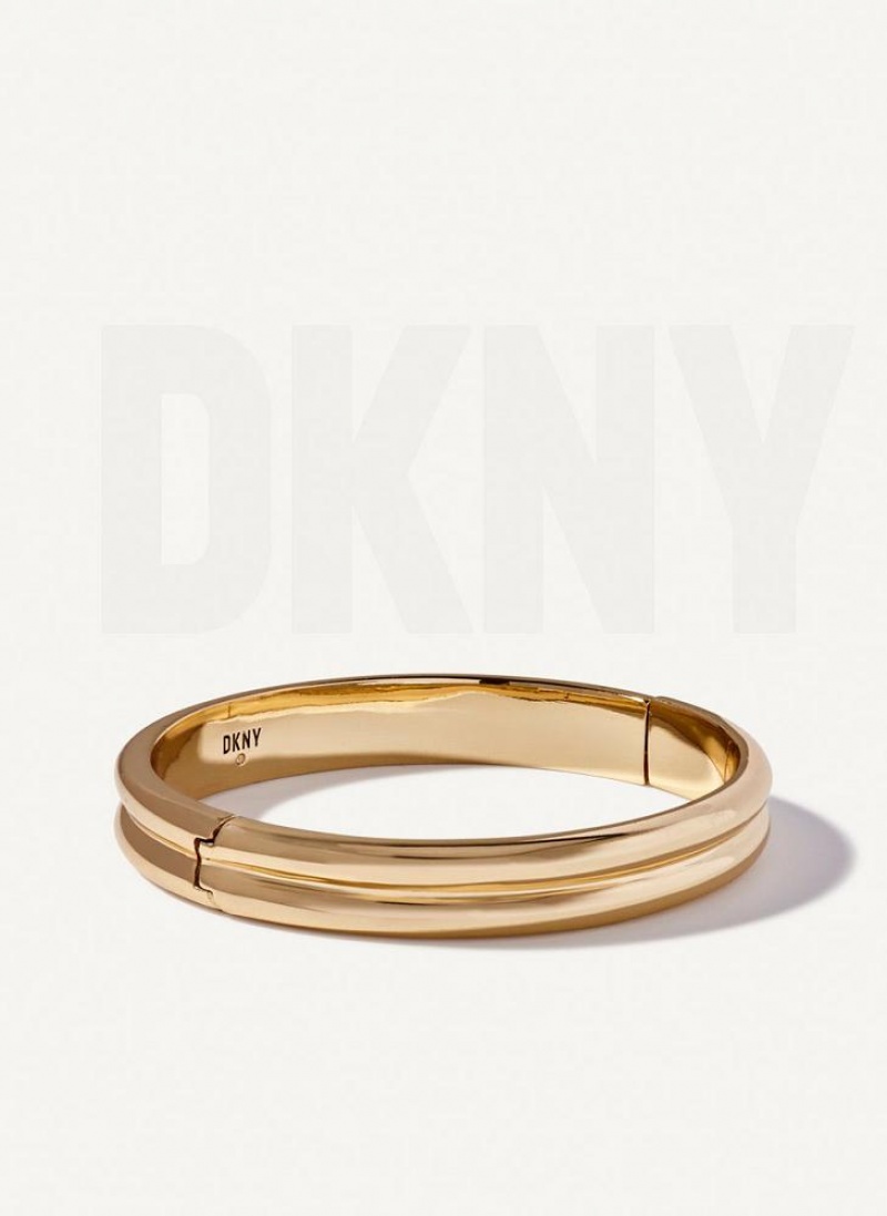 Gold Women's DKNY Rounded Bangle | Australia-D0259