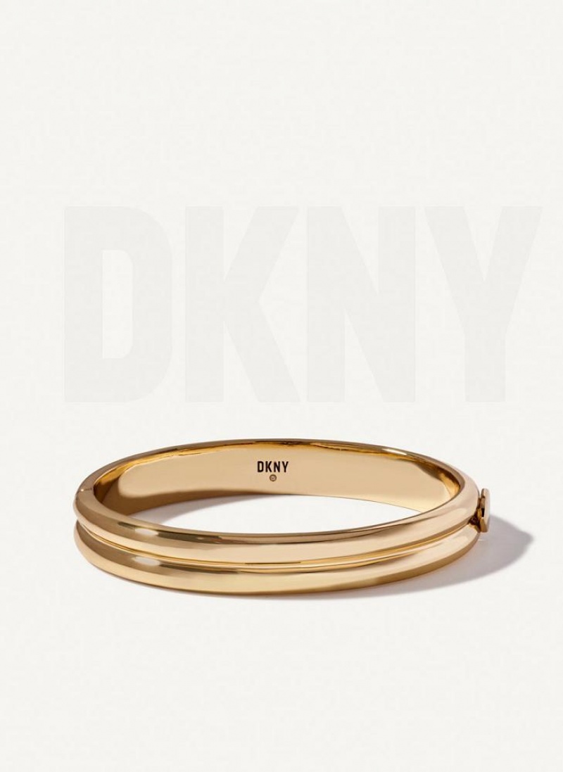 Gold Women\'s DKNY Rounded Bangle | Australia-D0259