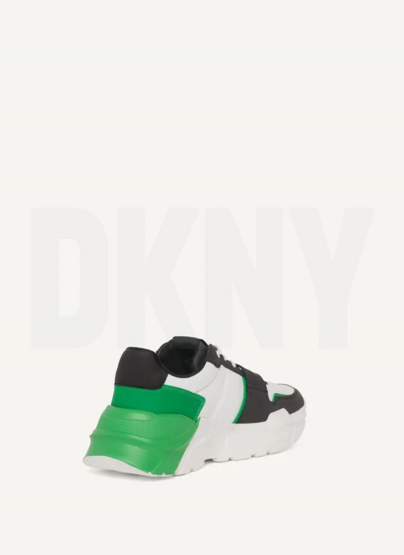 Green Men's DKNY Essex Sneakers | Australia-D0278