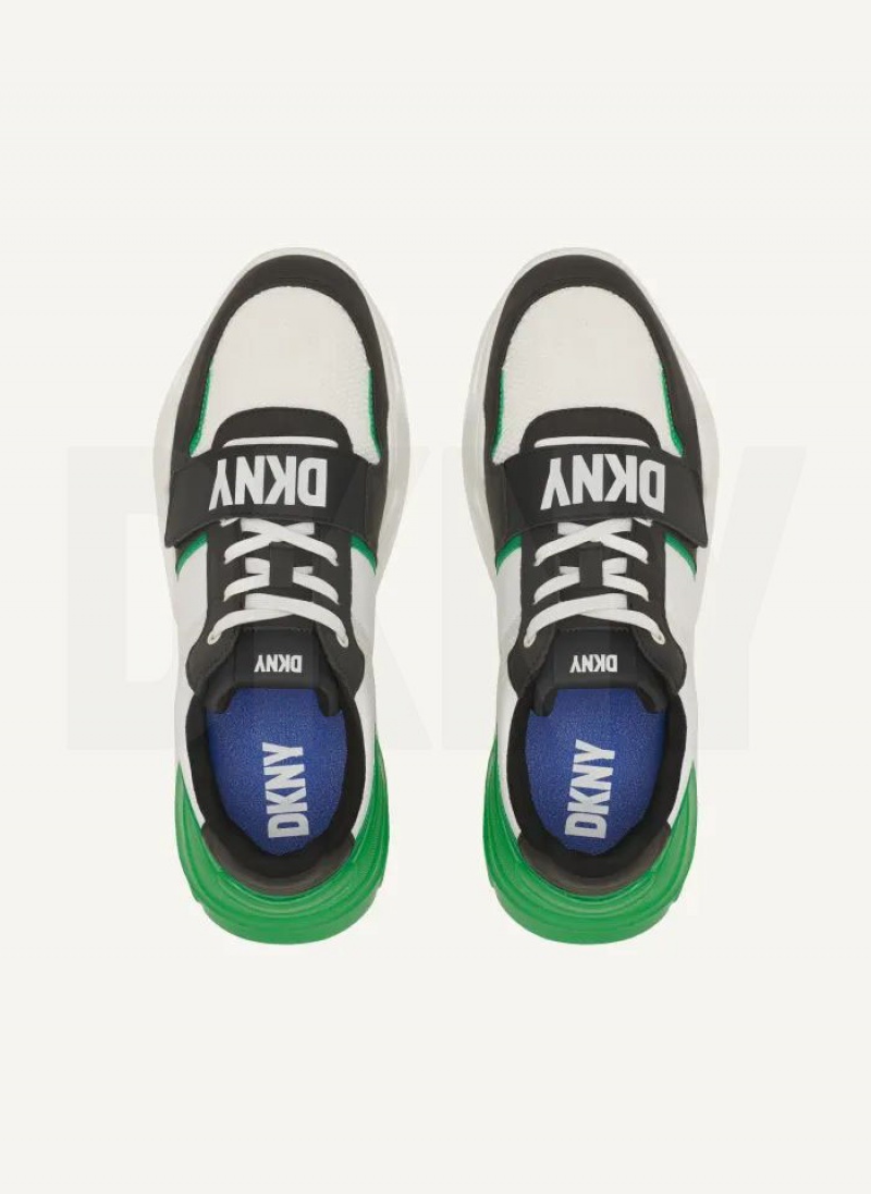Green Men's DKNY Essex Sneakers | Australia-D0278