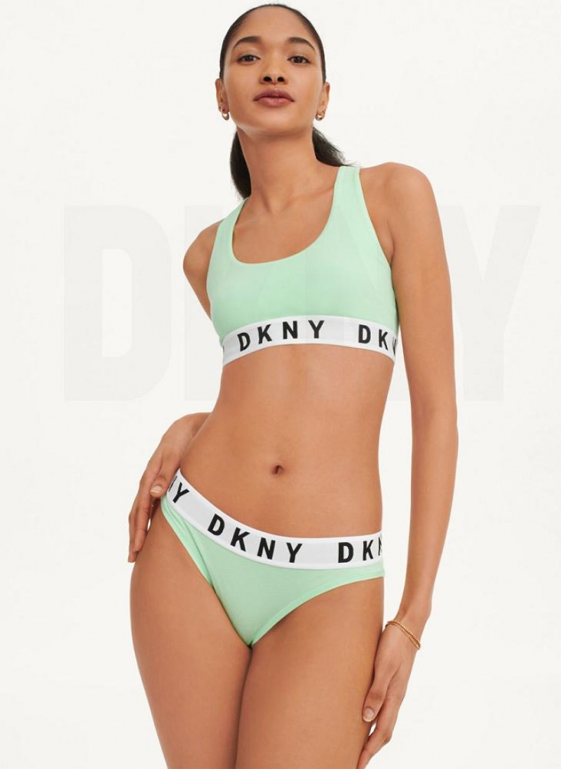 Green Women's DKNY Cozy Boyfriend Bikini Panties | Australia-D0366