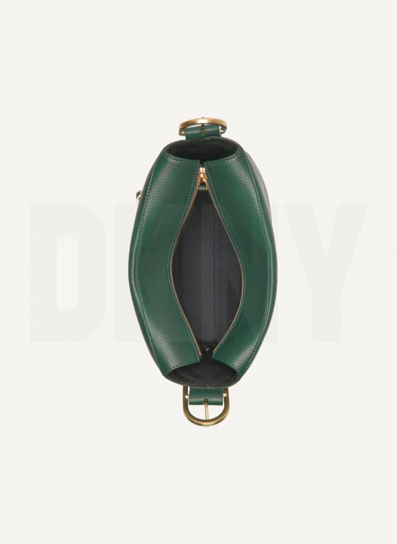 Green Women's DKNY Medium Buckle Crossbody Bags | Australia-D1500