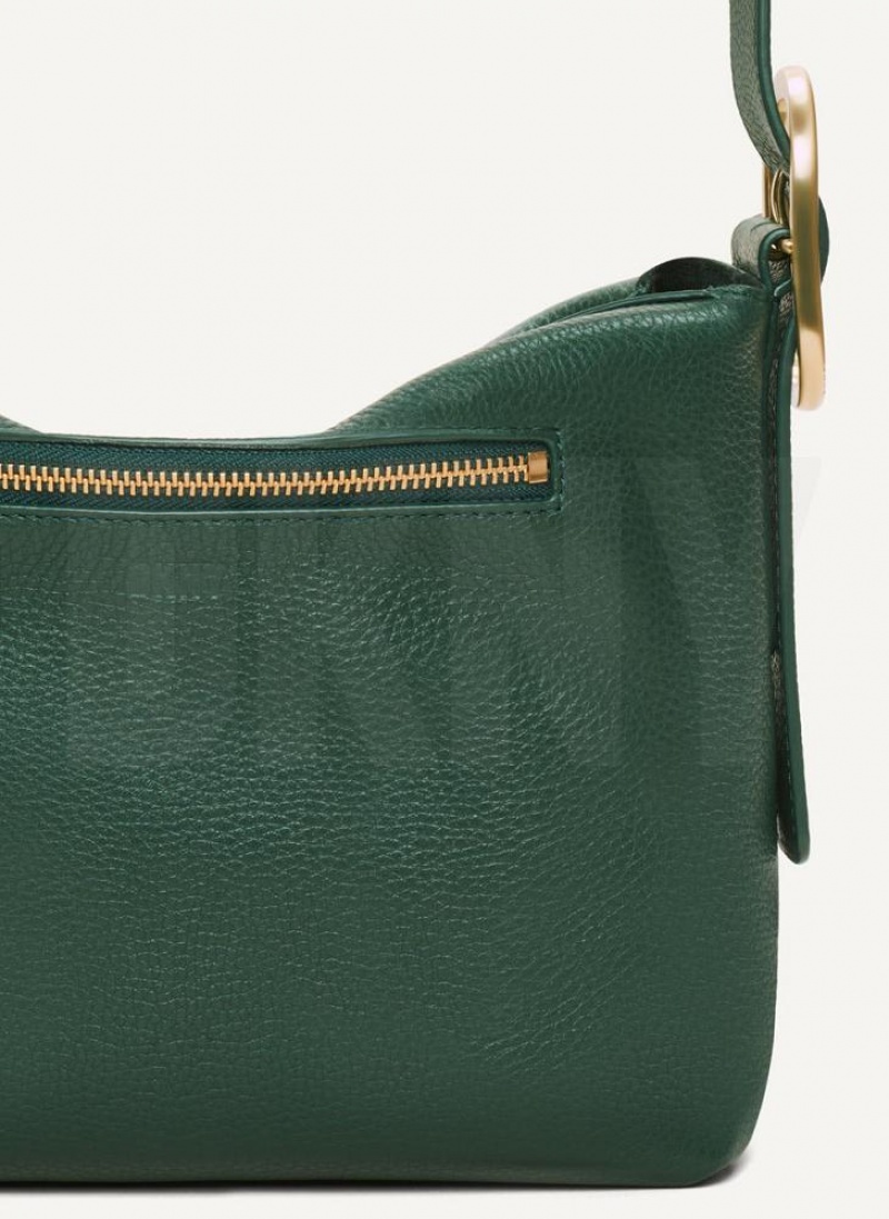 Green Women's DKNY Medium Buckle Crossbody Bags | Australia-D1500