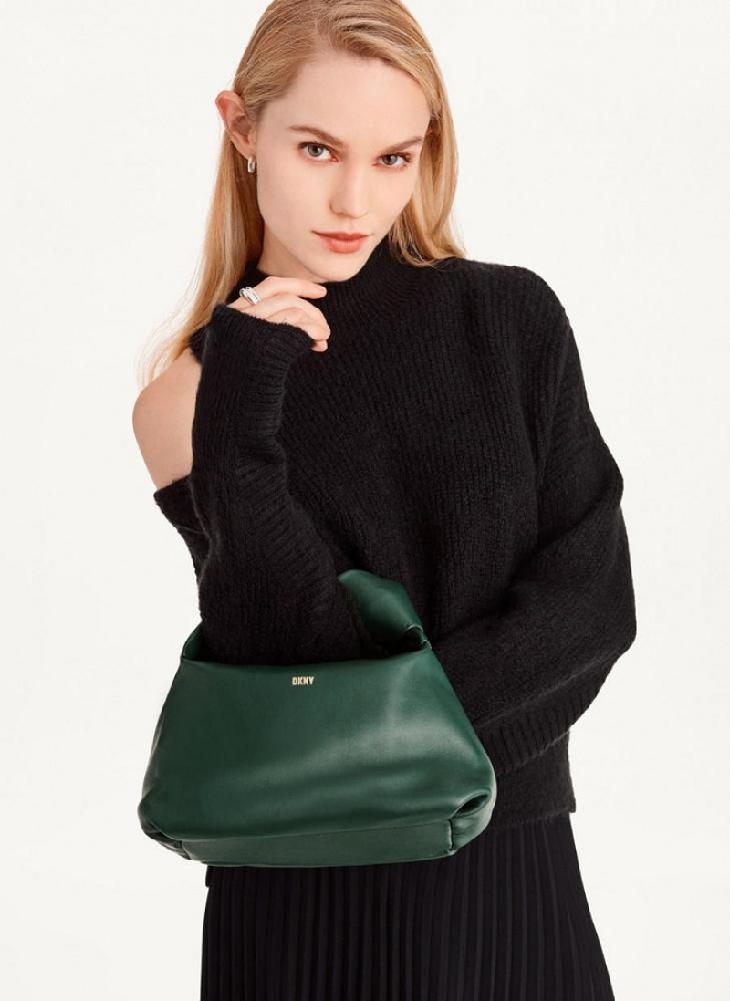 Green Women\'s DKNY Mini Modernist Knot Tote Bags | Australia-D1911