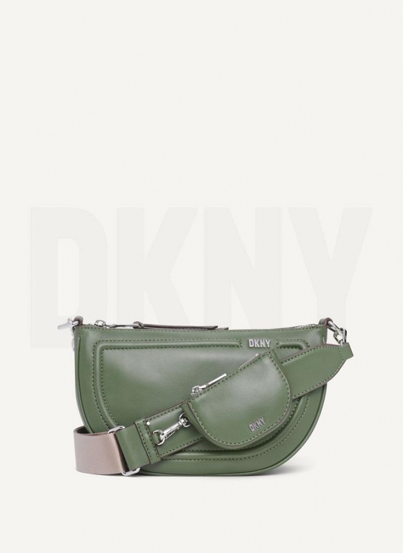 Green Women\'s DKNY Orion Crossbody Bags | Australia-D1467