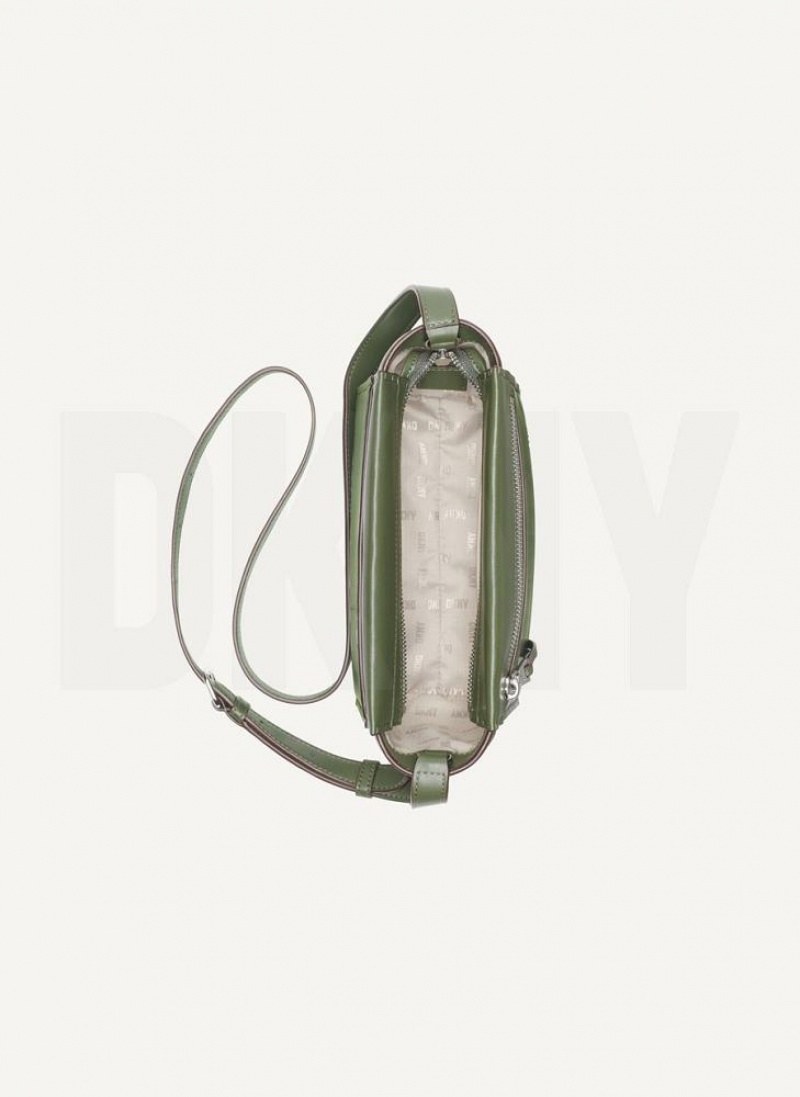 Green Women's DKNY Pax Crossbody Bags | Australia-D1356