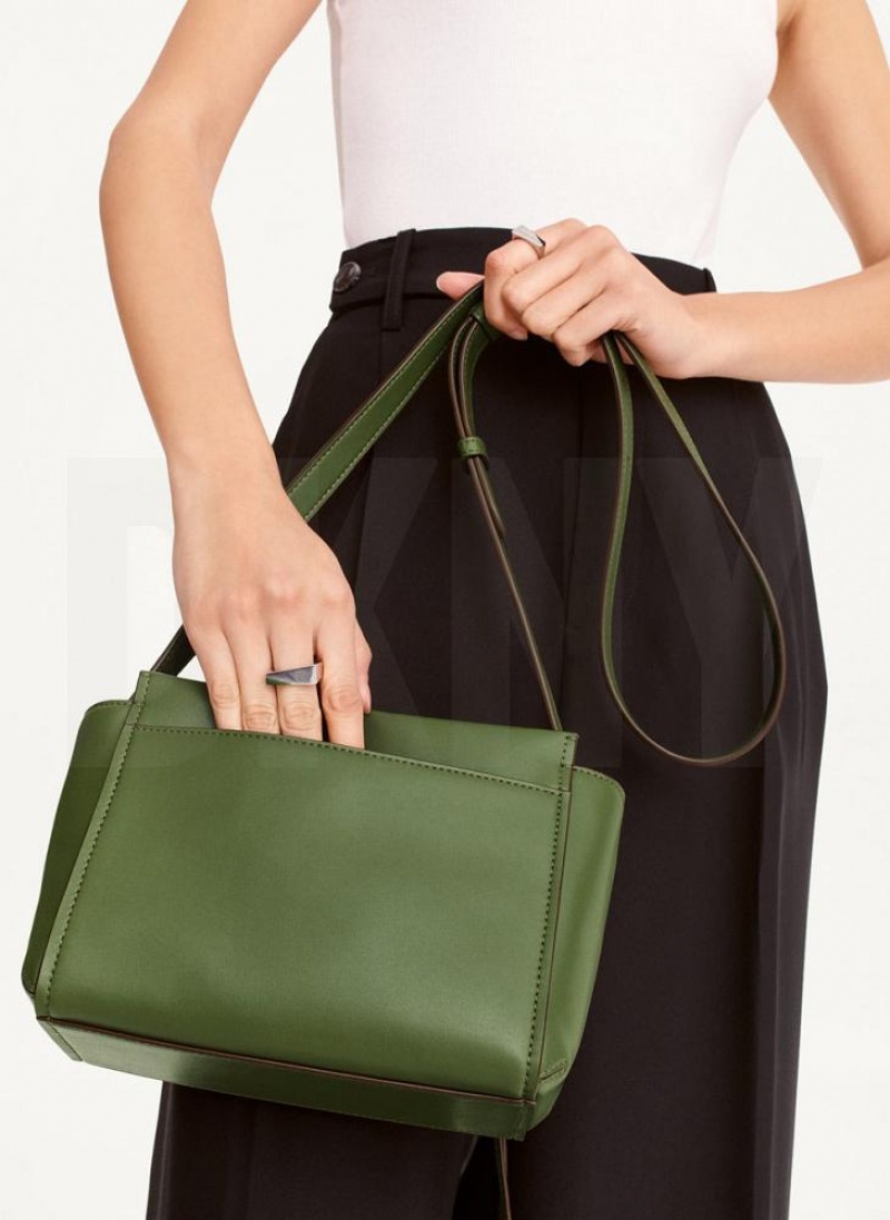 Green Women's DKNY Pax Crossbody Bags | Australia-D1356