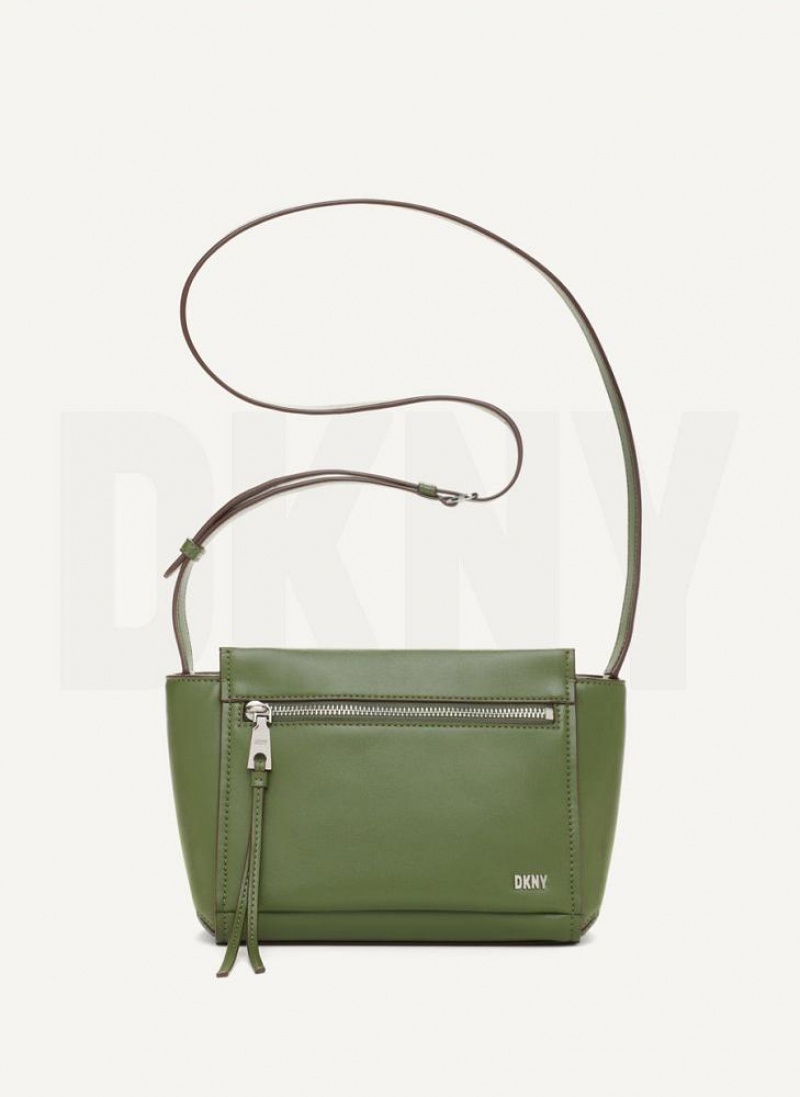 Green Women's DKNY Pax Crossbody Bags | Australia-D1356