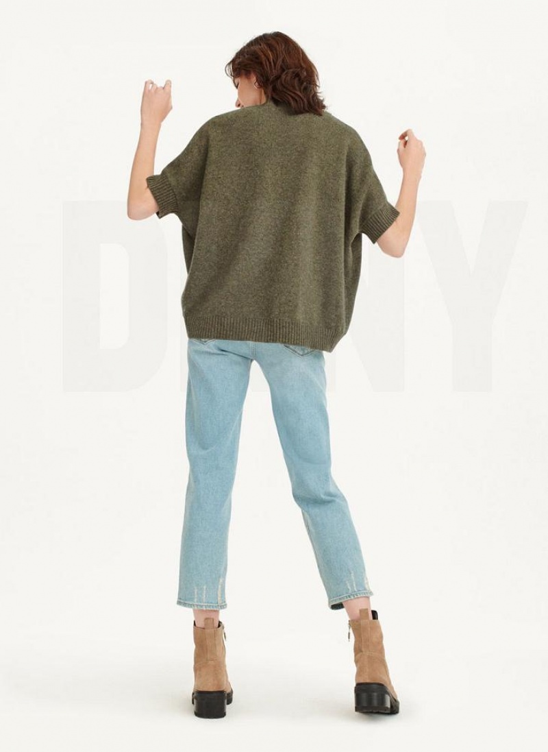 Green Women's DKNY Shrug Short Sleeve Cardigan Sweaters | Australia-D1429