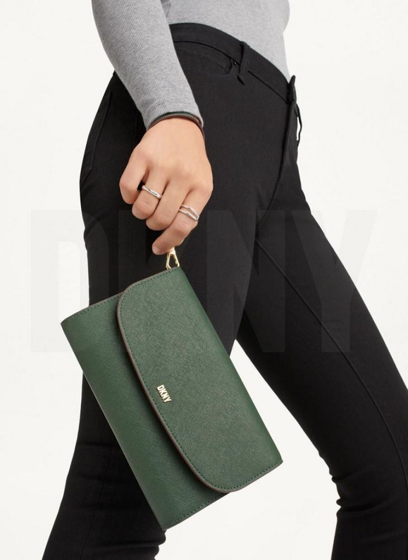 Green Women's DKNY Sidney On A Chain Wallets | Australia-D0561