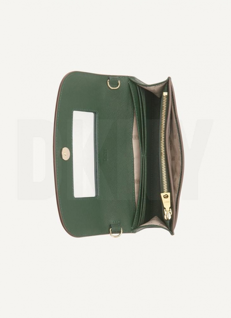 Green Women's DKNY Sidney On A Chain Wallets | Australia-D0561