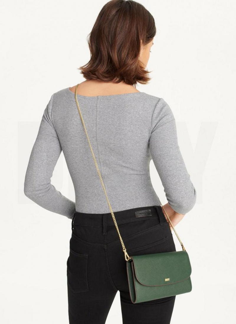 Green Women's DKNY Sidney On A Chain Wallets | Australia-D0561