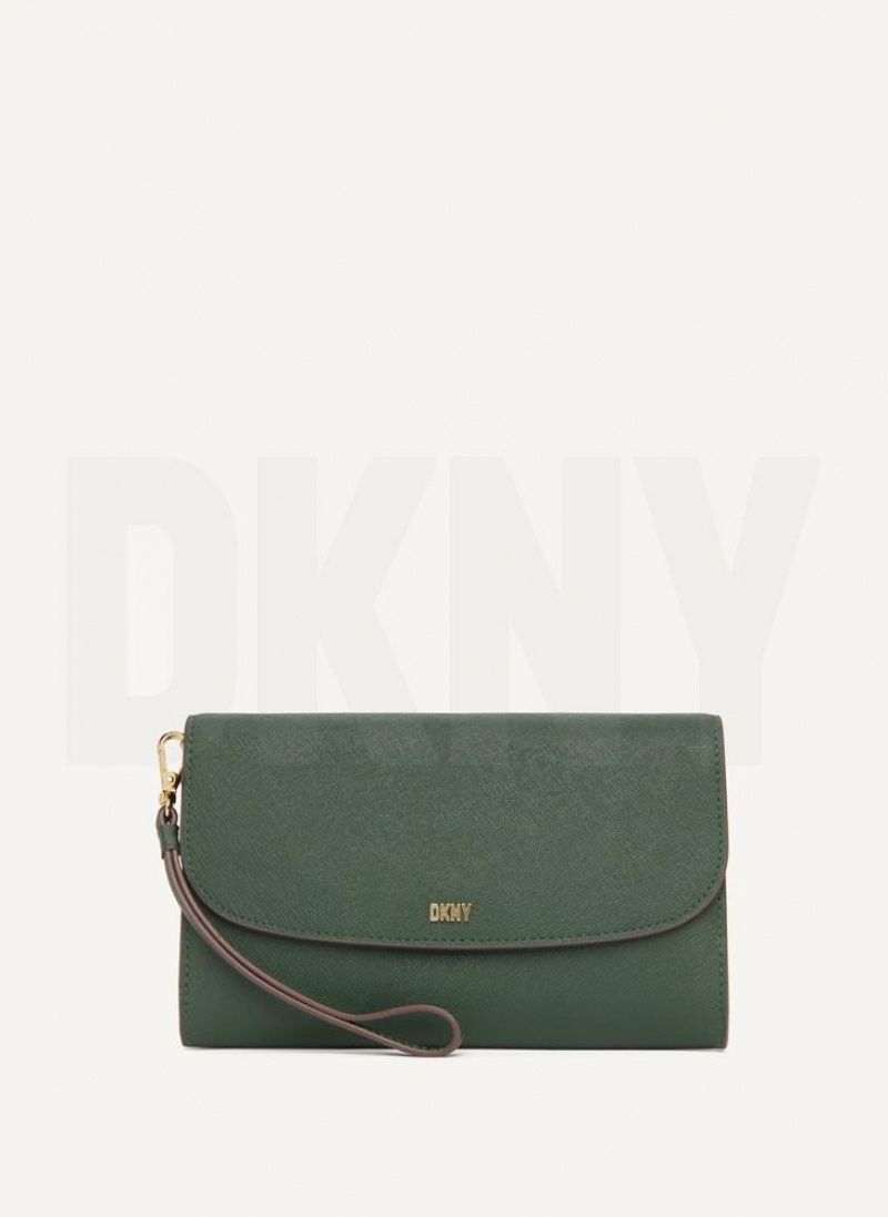 Green Women\'s DKNY Sidney On A Chain Wallets | Australia-D0561