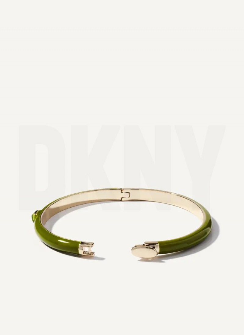 Green Women's DKNY Square Stone Bangle | Australia-D0193