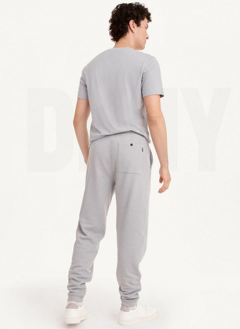 Grey Men's DKNY French Terry Pants | Australia-D0848