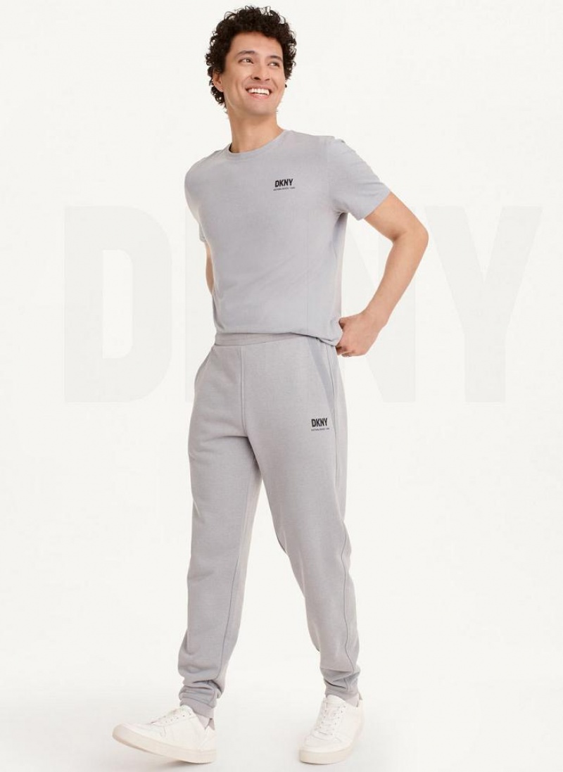 Grey Men's DKNY French Terry Pants | Australia-D0848