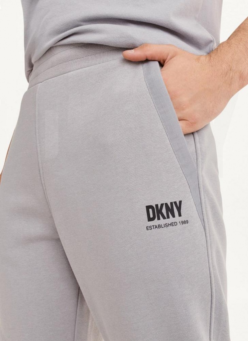 Grey Men's DKNY French Terry Pants | Australia-D0848