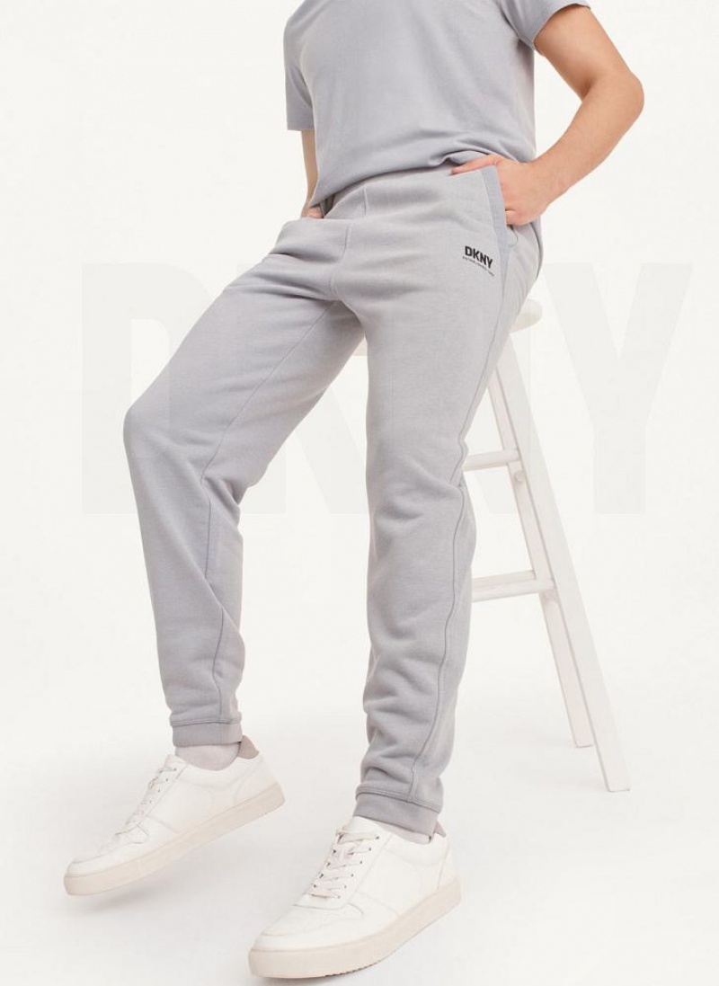 Grey Men\'s DKNY French Terry Pants | Australia-D0848