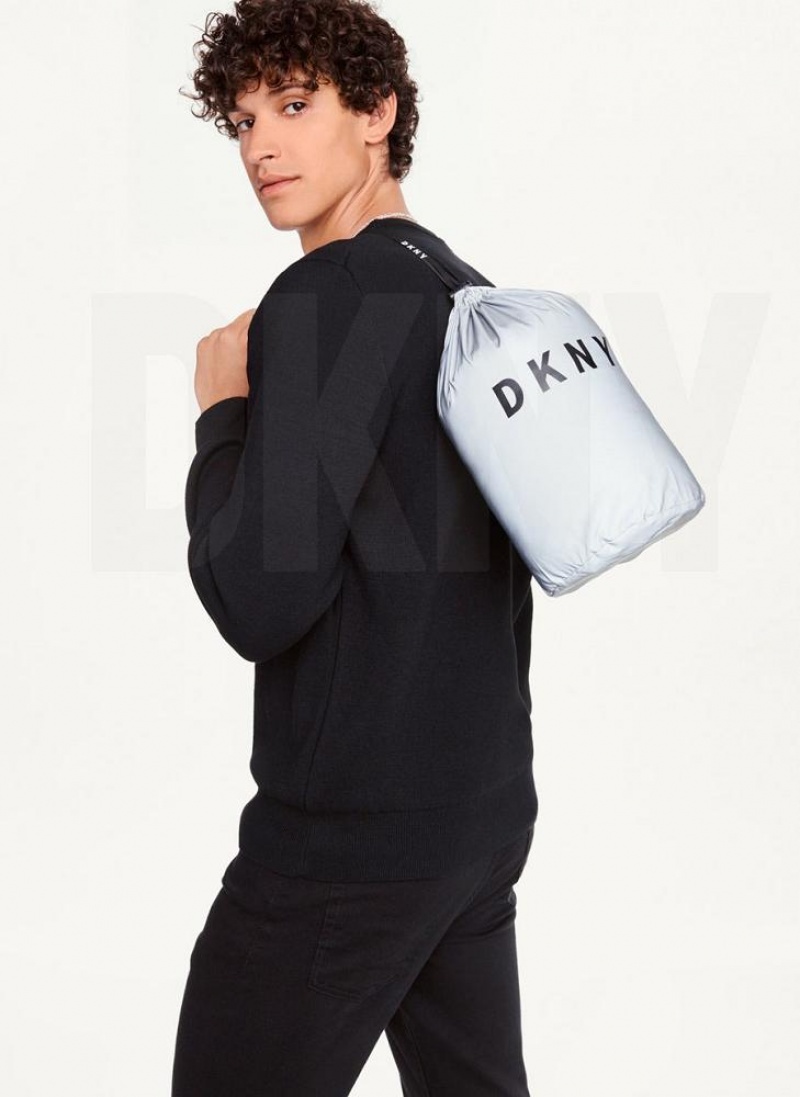 Grey Men's DKNY Packable Puffer Jacket | Australia-D0378