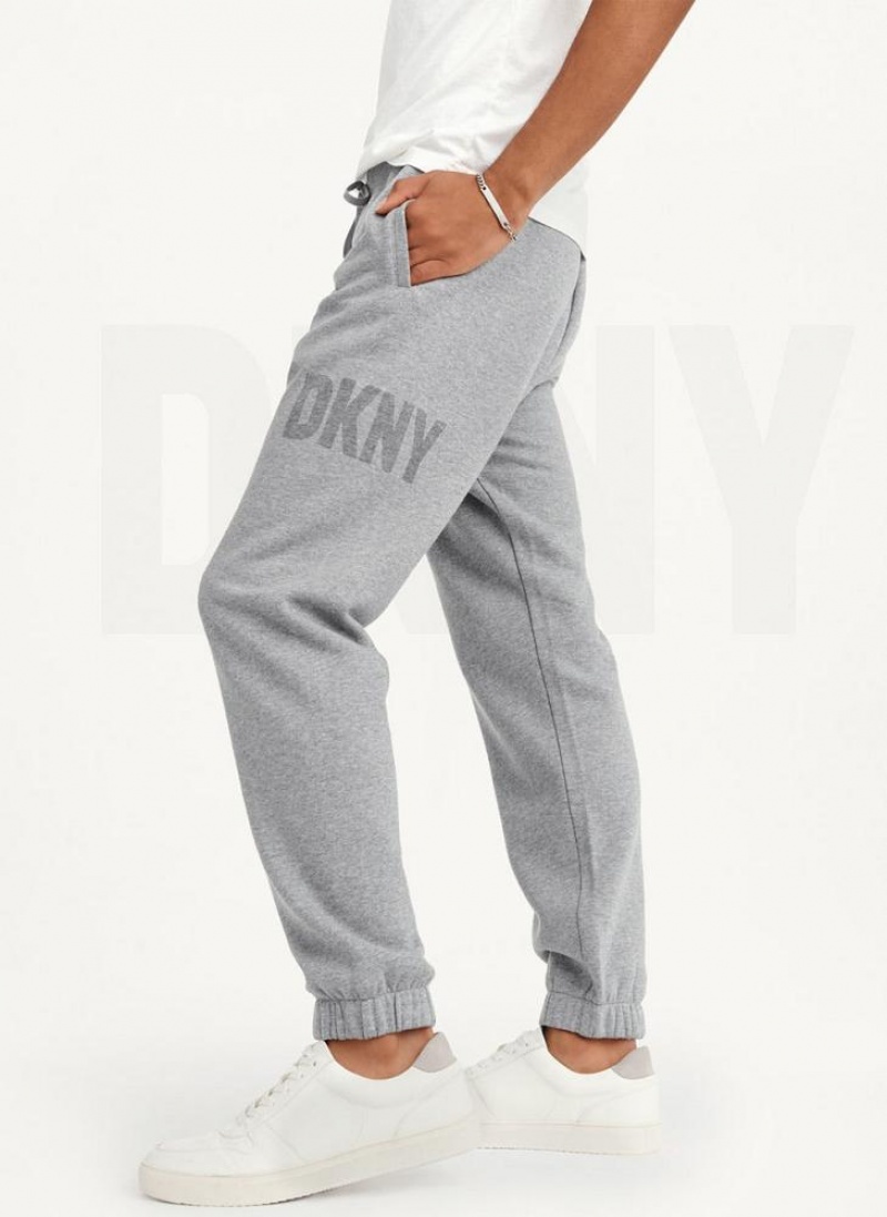 Grey Men\'s DKNY Shadow Logo Joggers | Australia-D1136