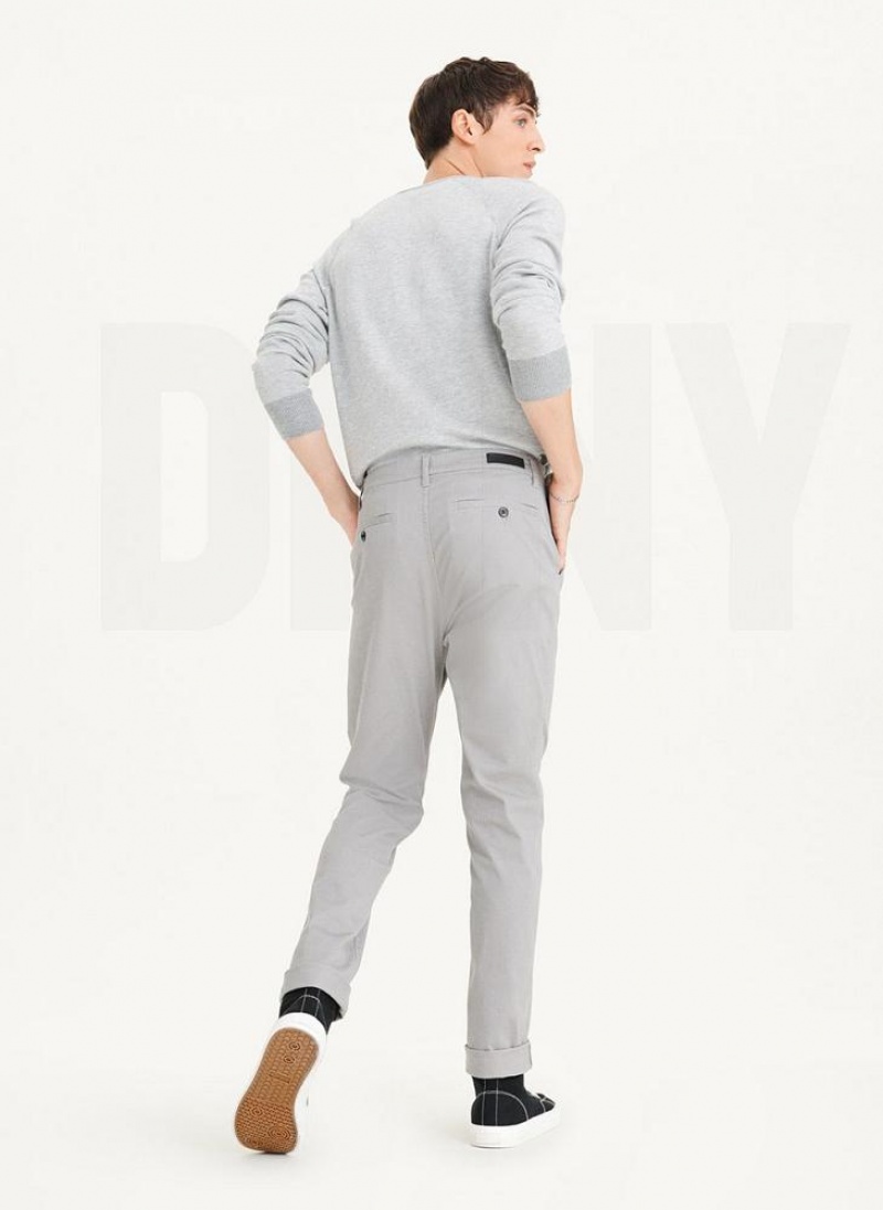 Grey Men's DKNY Skinny Chino Pants | Australia-D0267