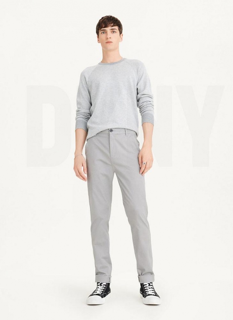 Grey Men's DKNY Skinny Chino Pants | Australia-D0267