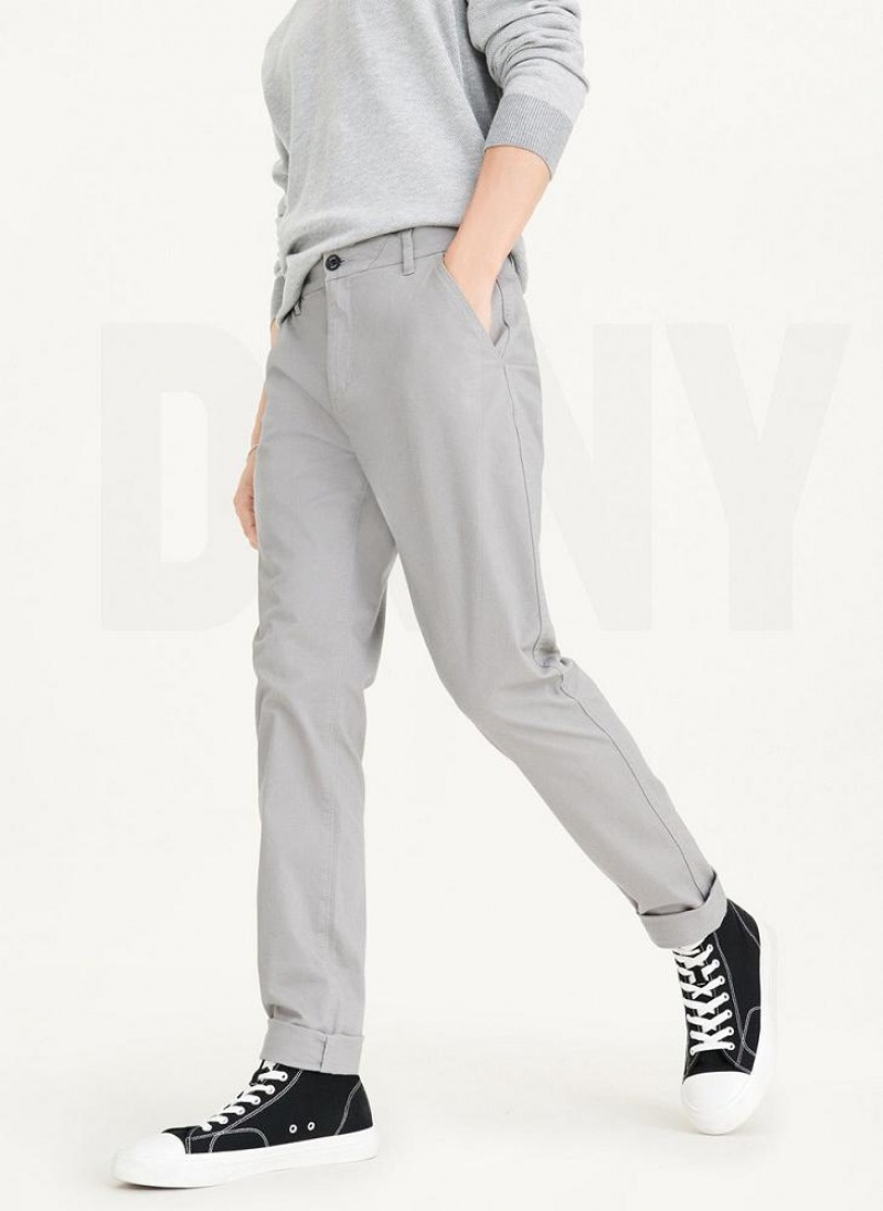 Grey Men\'s DKNY Skinny Chino Pants | Australia-D0267