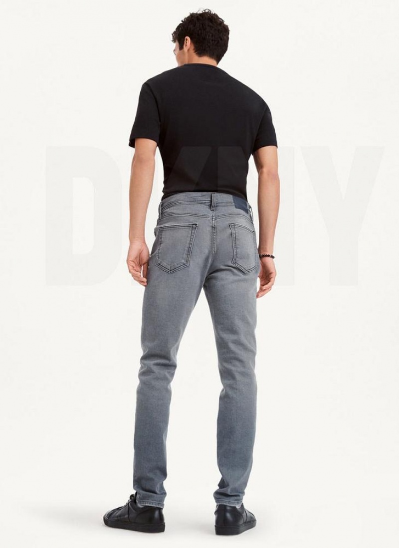Grey Men's DKNY Skinny Grey Wash Jeans | Australia-D1406