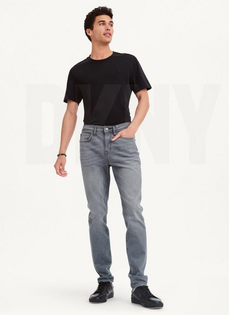 Grey Men's DKNY Skinny Grey Wash Jeans | Australia-D1406