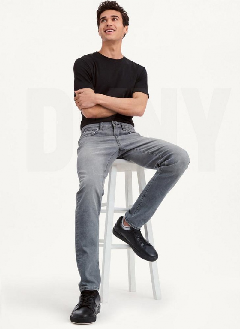 Grey Men's DKNY Skinny Grey Wash Jeans | Australia-D1406