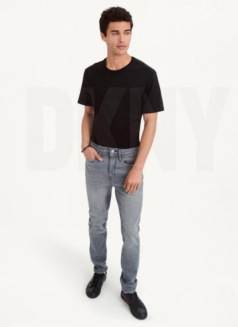 Grey Men's DKNY Skinny Grey Wash Jeans | Australia-D1406