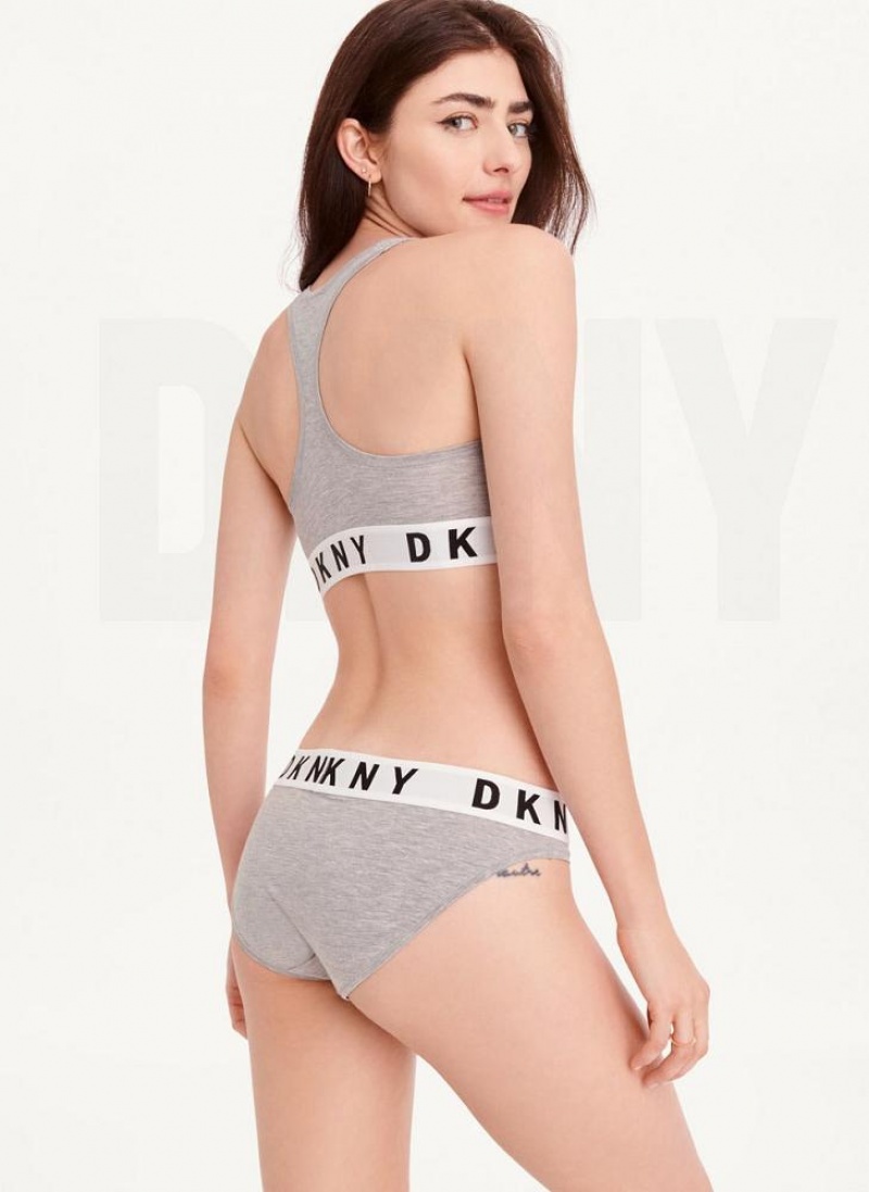 Grey Women's DKNY Cozy Boyfriend Bikini Panties | Australia-D0748