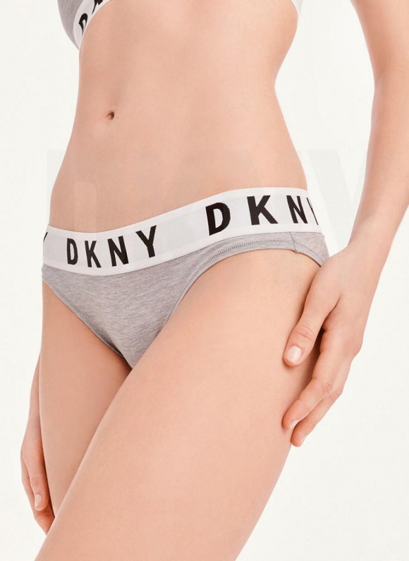 Grey Women's DKNY Cozy Boyfriend Bikini Panties | Australia-D0748