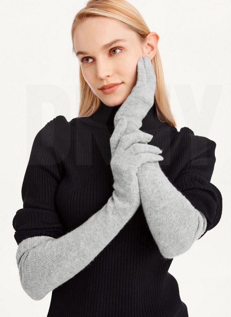 Grey Women's DKNY Elbow Gloves | Australia-D1622
