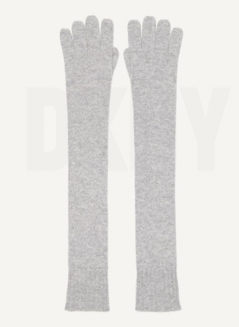 Grey Women\'s DKNY Elbow Gloves | Australia-D1622