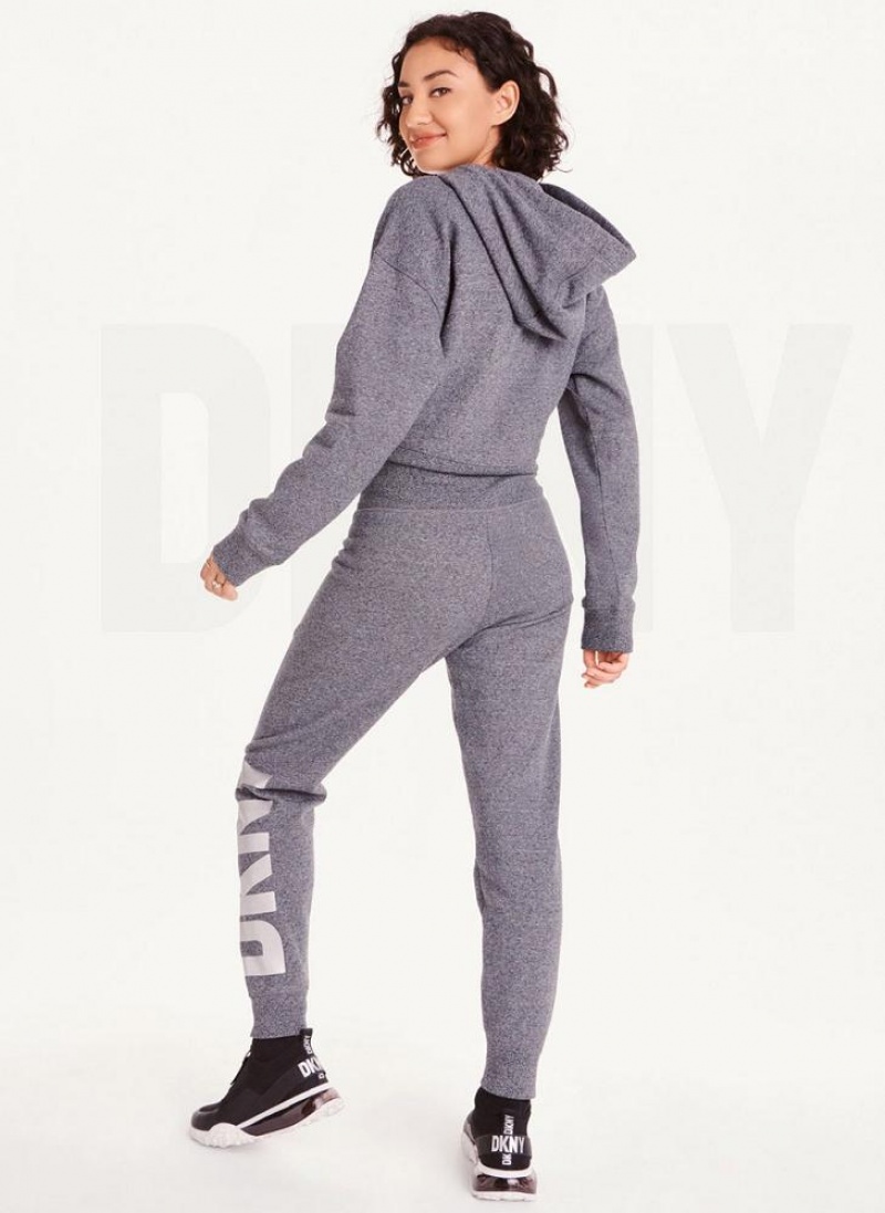Grey Women's DKNY Exploded Logo Joggers | Australia-D1275