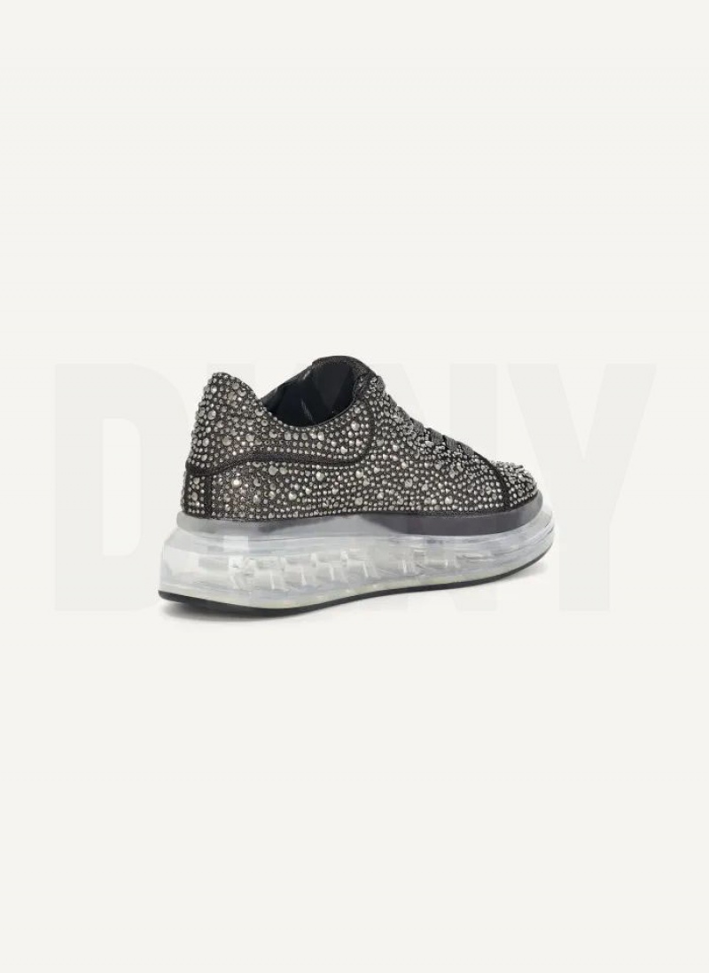 Grey Women's DKNY Kandas Lace up Sneakers | Australia-D1976