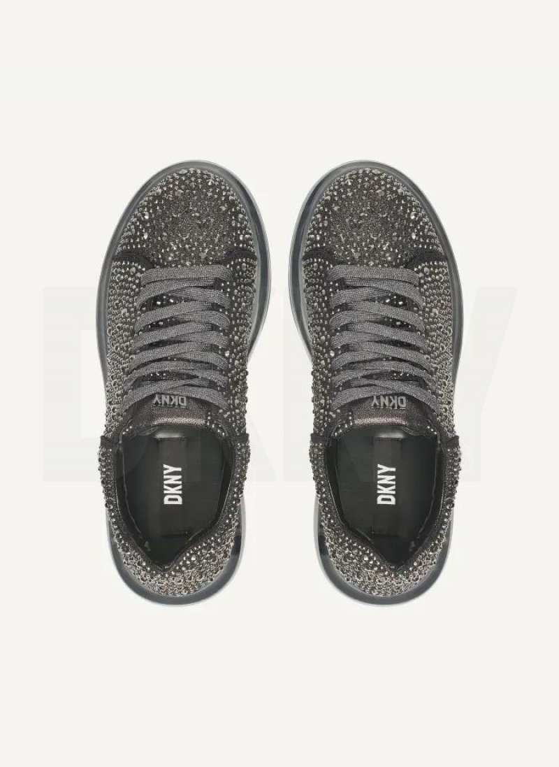 Grey Women's DKNY Kandas Lace up Sneakers | Australia-D1976