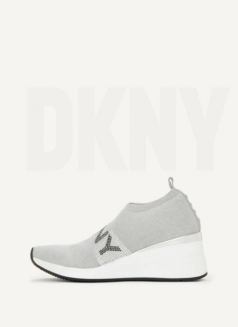 Grey Women\'s DKNY Parks Rhinestone Wedges | Australia-D1329