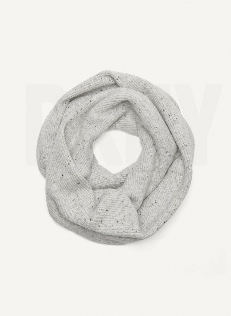 Grey Women\'s DKNY Pure Donegal Tweed Infinity Scarf | Australia-D1243